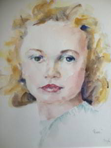 Photo of watercolor by Maureen Engle